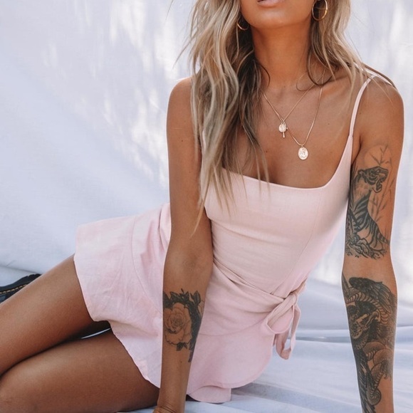 PRINCESS POLLY Cottage Hill Mini Dress Blush - Picture 3 of 5